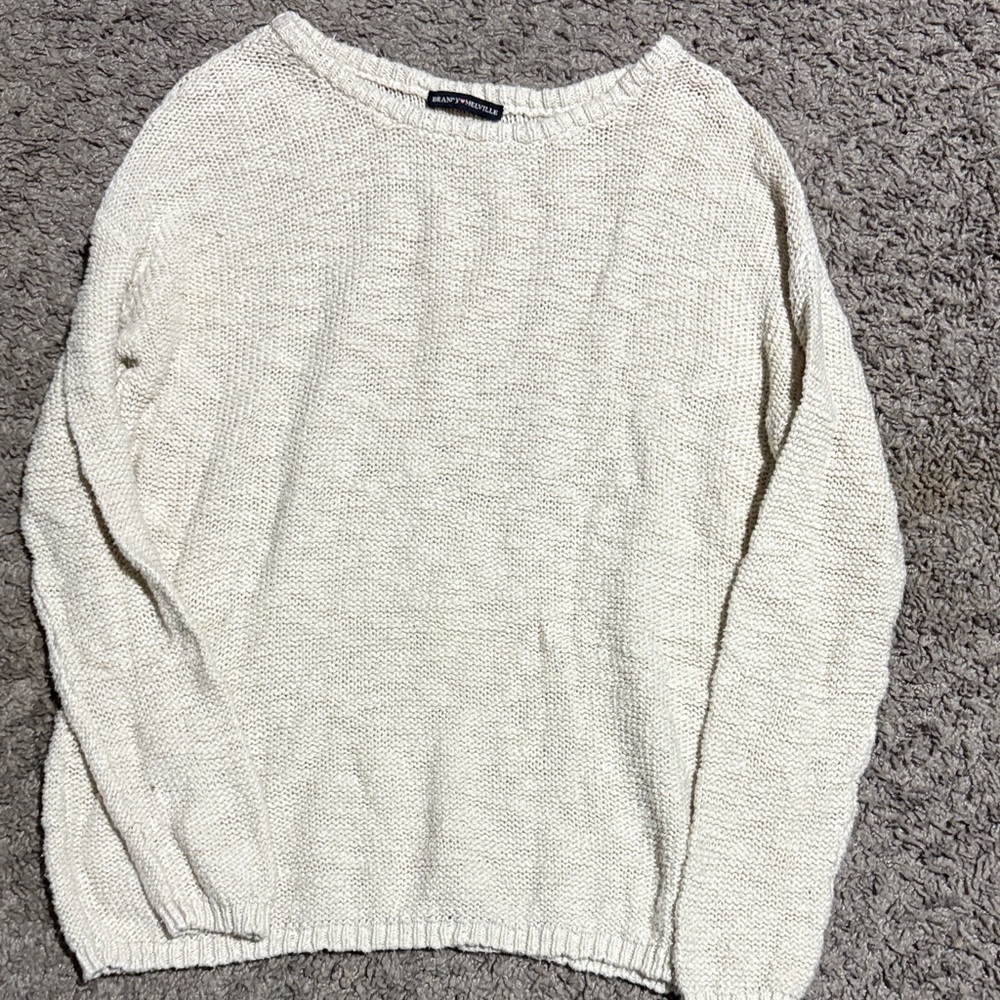 Brandy Melville Off-White Crewneck Sweater